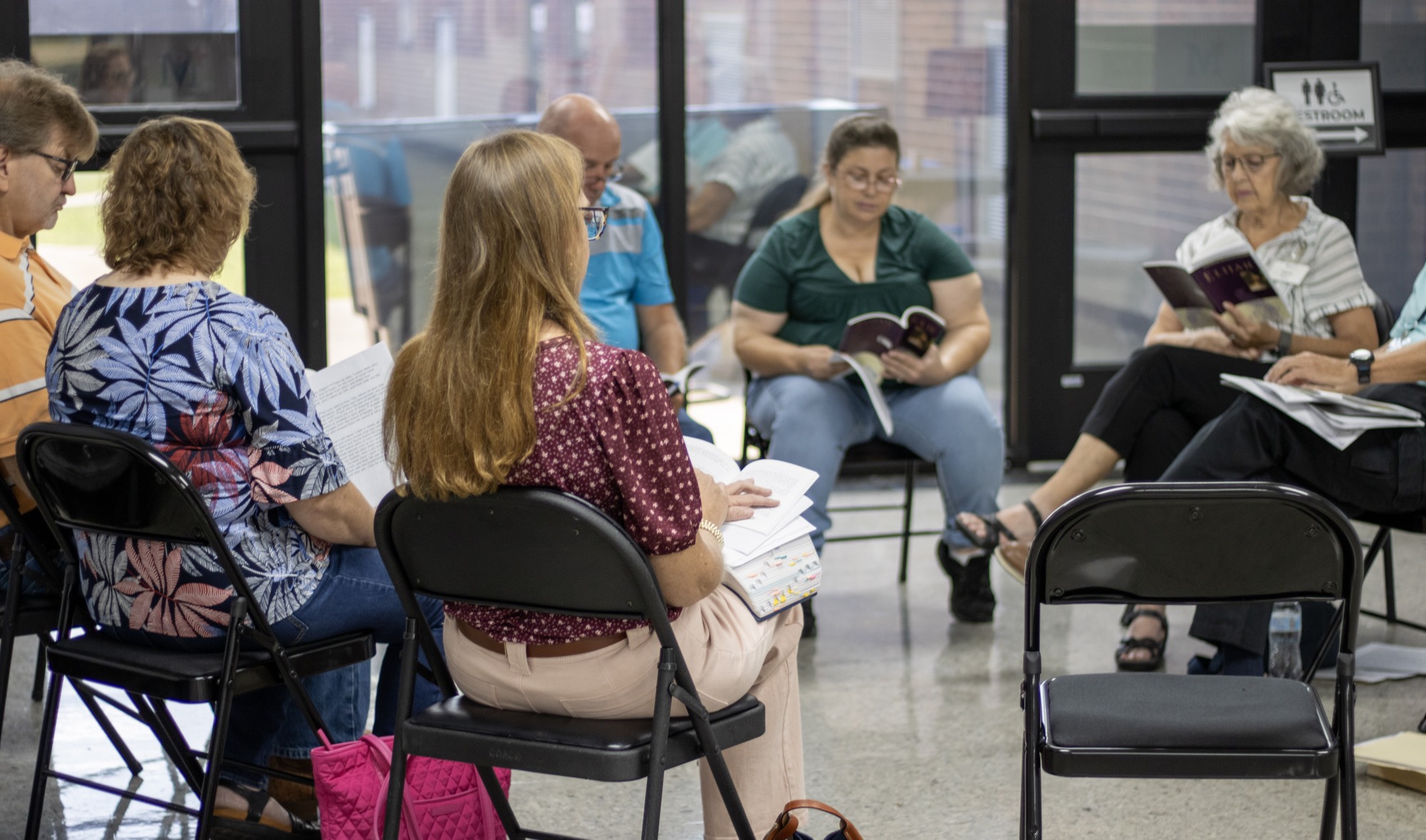 A Cross Hill Church Bible study group